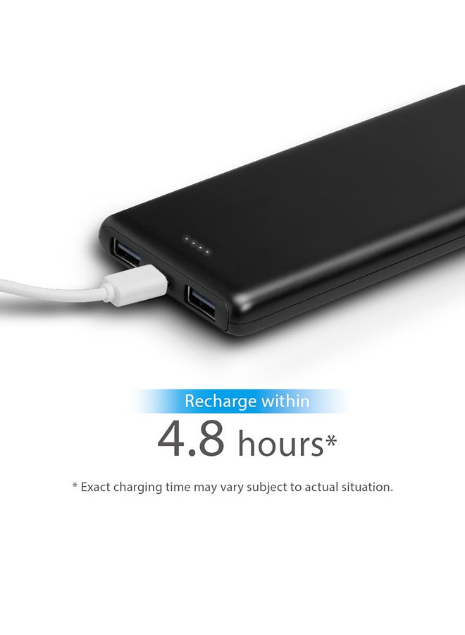 TP-LINK TL-PB10000 10000mAh Power Bank, Turbo Recharging Speed, Dual Smart Fast Charging Ports, Slim Body, Travel Ready, Good for Flight, Universal Compatibility Black  - Image 3
