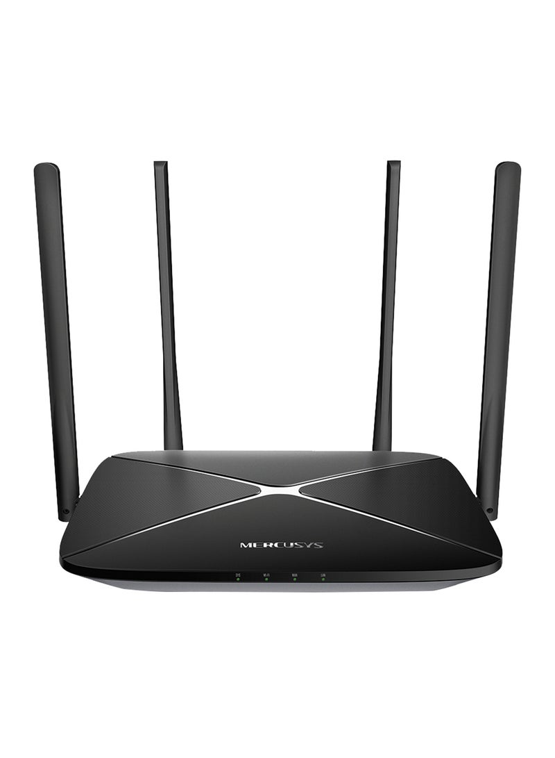 تي بي لينك راوتر جيجابت AC12G AC1200 لاسلكي ثنائي النطاق من ميركسيس، إشارة قوية وتغطية رائعة مع 4 هوائيات خارجية عالية الكسب، سهل الإعداد أسود - Image 1