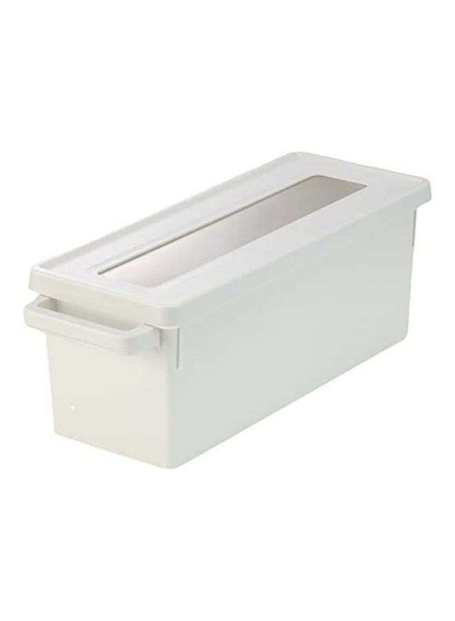 AIWANTO - CD Storage Plastic Box White 44.9cm - Image 1