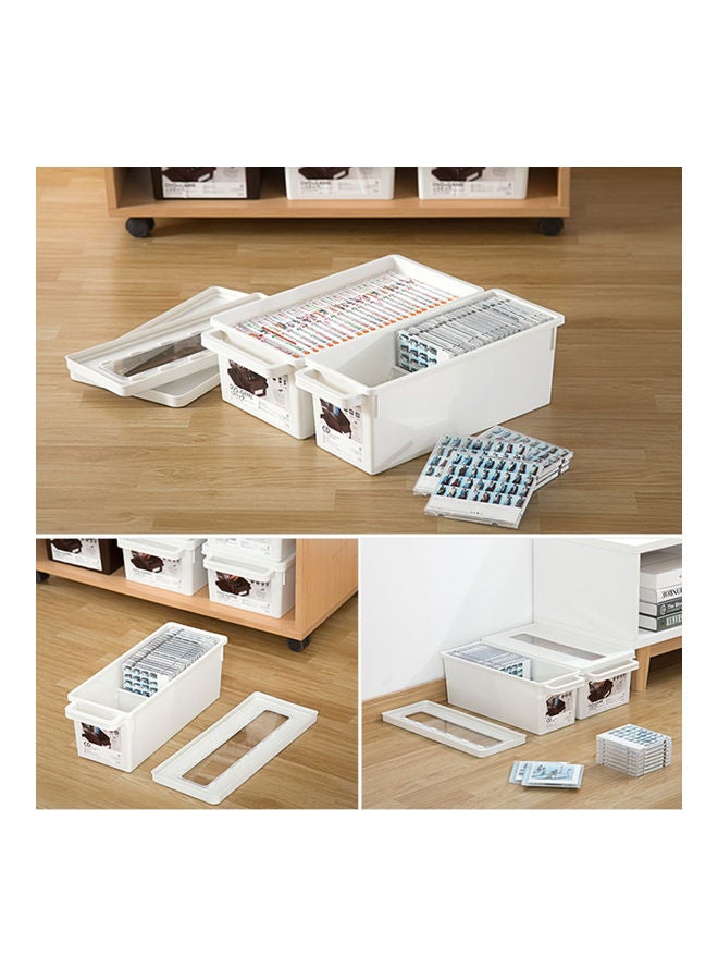AIWANTO - CD Storage Plastic Box White 44.9cm - Image 1