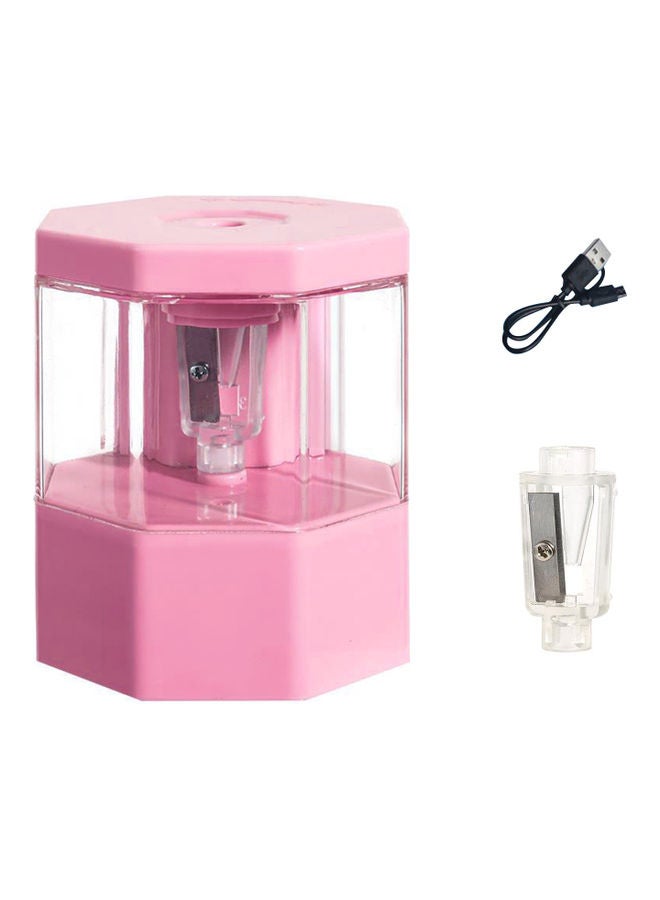 Portable Electric Pencil Sharpener Pink - Image 2
