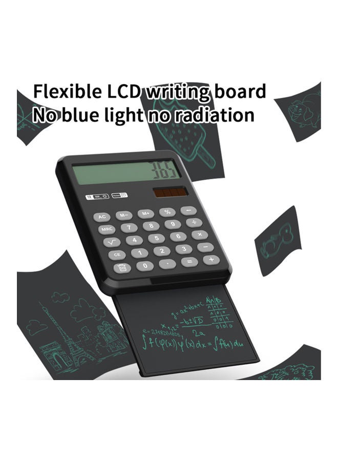 Generic Desktop Calculator With LCD Writing Tablet Black  - Image 2