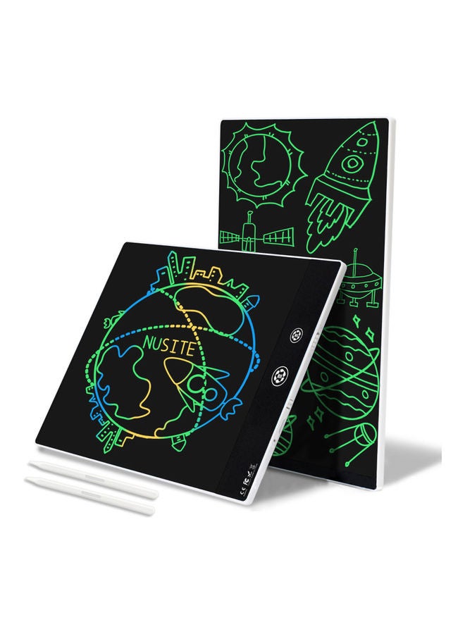 Generic Double-Sided LCD Writing Tablet With 2 Stylus White  - Image 1