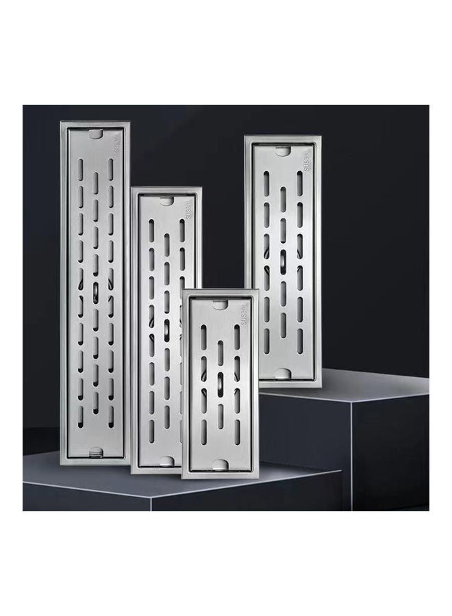 Generic - Linear Shower Drain with Removable Strainers Silver 40.5x6.5x10.5cm - Image 1
