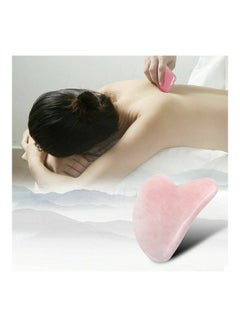 Generic Natural Rose Quartz Stone Guasha Facial Face Neck Body Gua Sha Board Massager  - Image 4