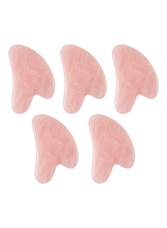 Generic Natural Rose Quartz Stone Guasha Facial Face Neck Body Gua Sha Board Massager  - Image 5