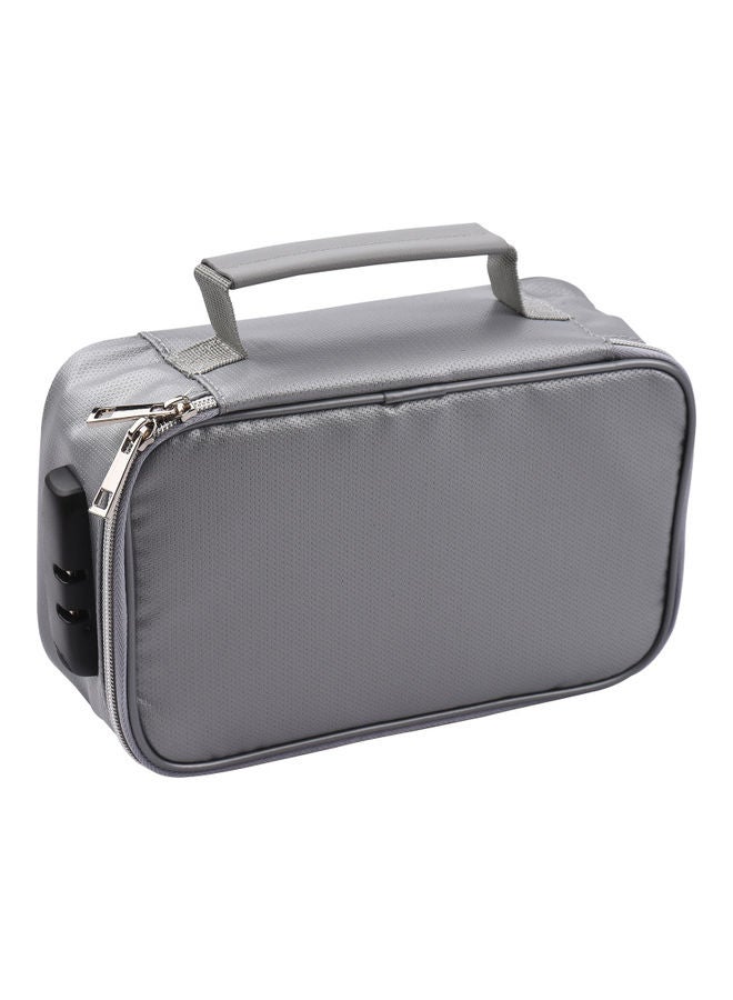 Generic Fireproof File Document Bag with Multi-Layer Card Case Grey  - Image 1