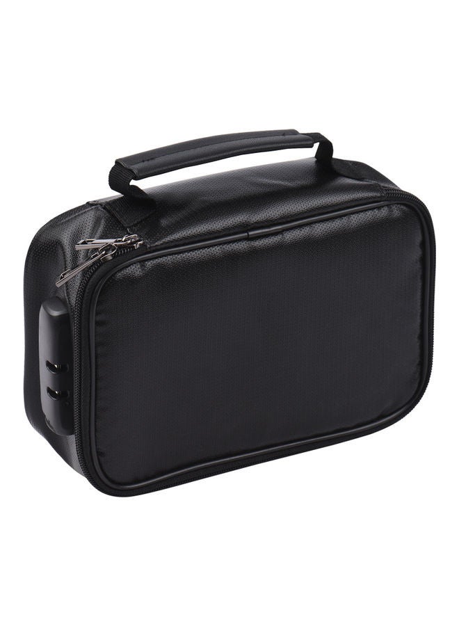 Generic Fireproof File Document Bag with Multi-Layer Card Case Black  - Image 1