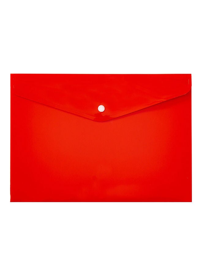 Generic - 10-Piece 1 Pocket Expanding File Folder With Button Closure Red - Image 1
