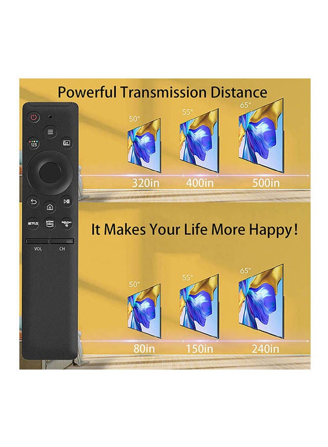 Generic - Remote Control For Samsung Smart Tv Lcd Qled 4K Hdr Screen With Basic Video Buttons From Netflix Black - Image 1