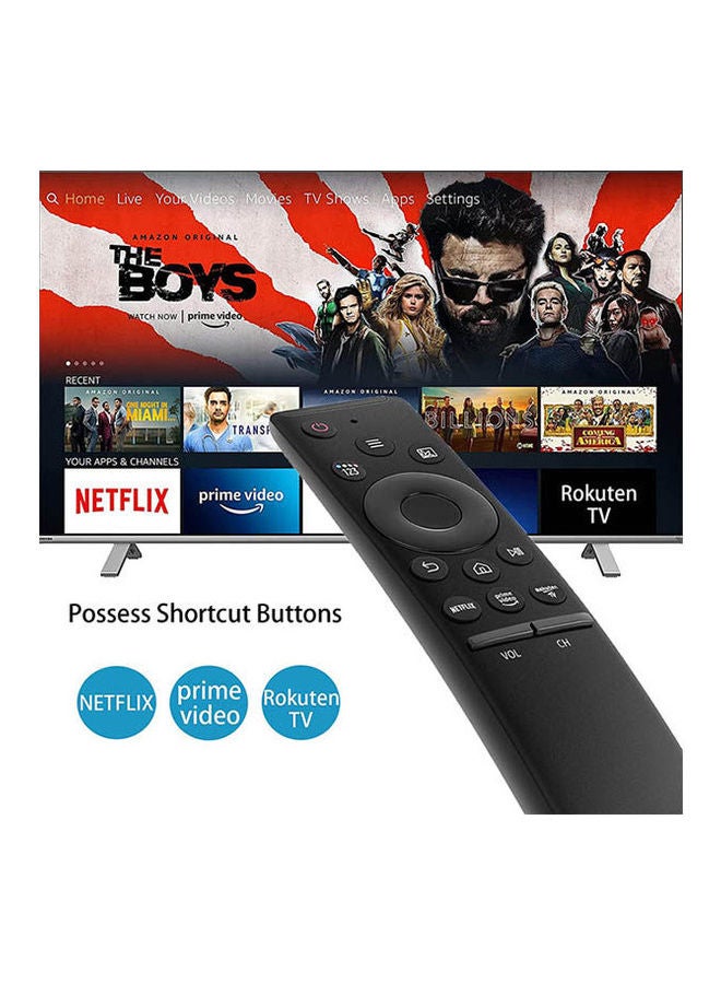 Generic - Remote Control For Samsung Smart Tv Lcd Qled 4K Hdr Screen With Basic Video Buttons From Netflix Black - Image 1
