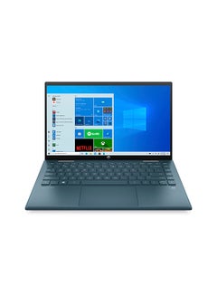 Pavilion x360 Convertible 14-dy0020nx Laptop With 14 Inch FHD Touch Screen Display, Intel Pentium Gold Processor / 4GB RAM / 128GB SSD / Intel UHD Graphics / W10 / English/Arabic Spruce blue
