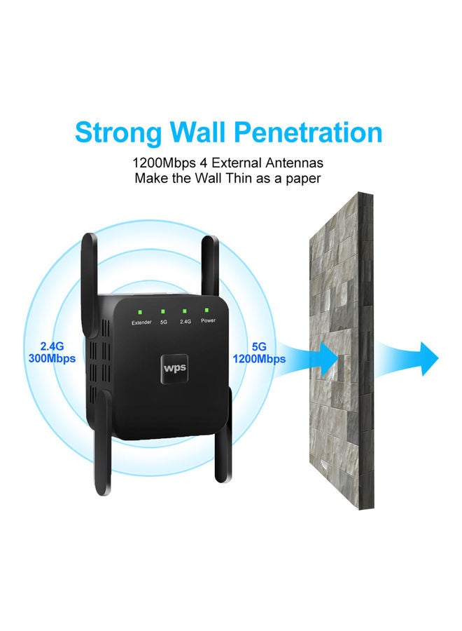 عربست - راوتر لاسلكي معزز لإشارة الواي فاي بتقنية 5G . أسود - Image 1