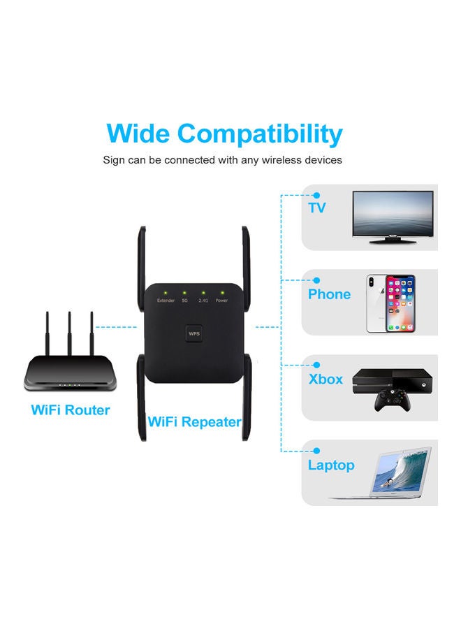 عربست - راوتر لاسلكي معزز لإشارة الواي فاي بتقنية 5G . أسود - Image 1
