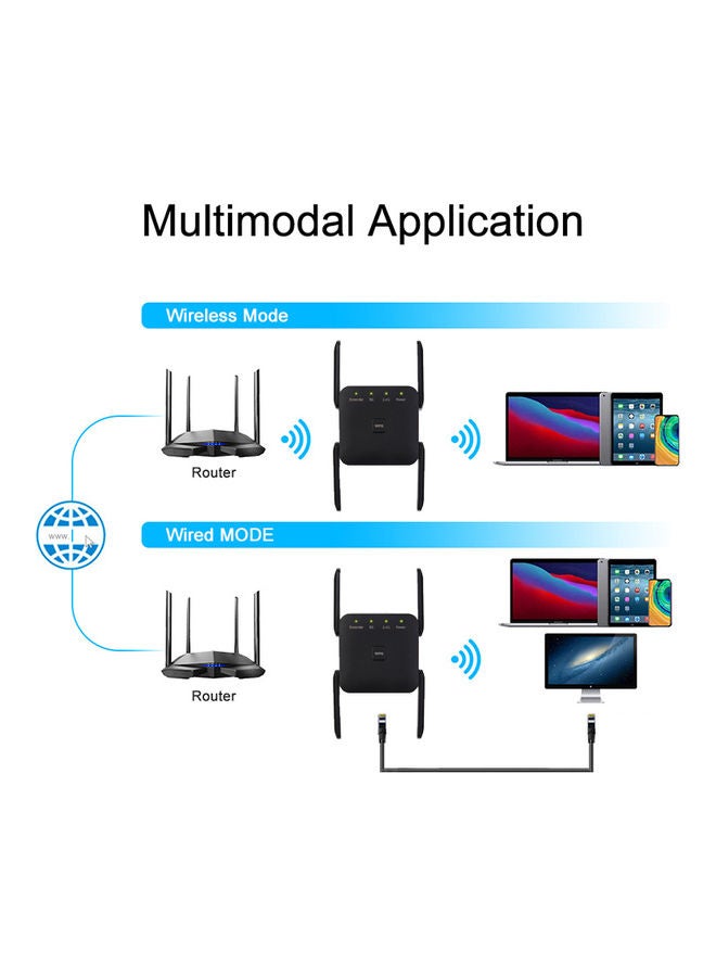 عربست - راوتر لاسلكي معزز لإشارة الواي فاي بتقنية 5G . أسود - Image 1