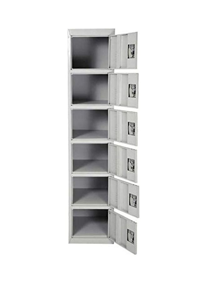 Generic Six Door Metal Locker Grey 40x45x185cm  - Image 1