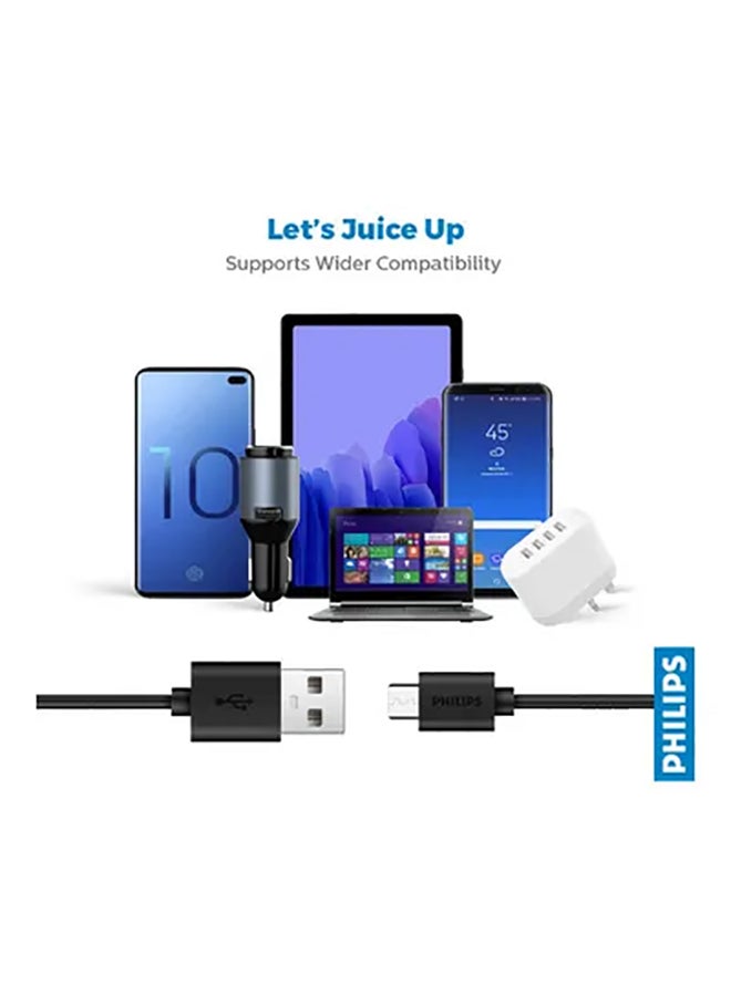 Philips USB-A to Micro USB Cable 1.2meter Black - Image 5