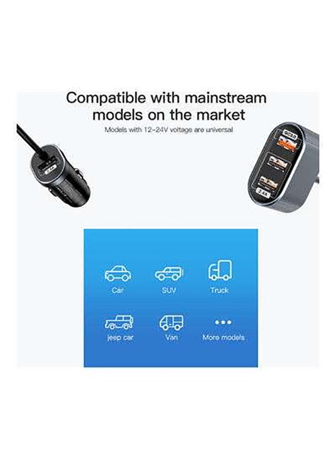 Totu 4 Port Fast Car Charger Black - Image 2