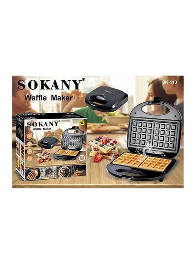 sokany Waffle Maker  750 W 750 W SK-113 Black  - Image 4