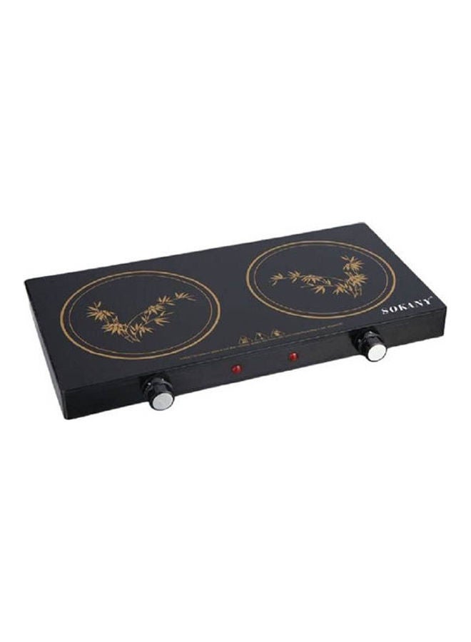Electrical Ceramic Heater 2 Burners 1200 W Sk-224 Black