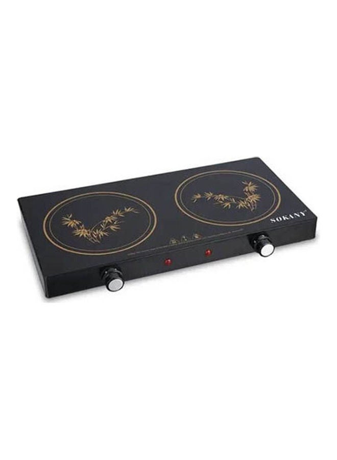 Electrical Ceramic Heater 2 Burners 1200 W Sk-224 Black