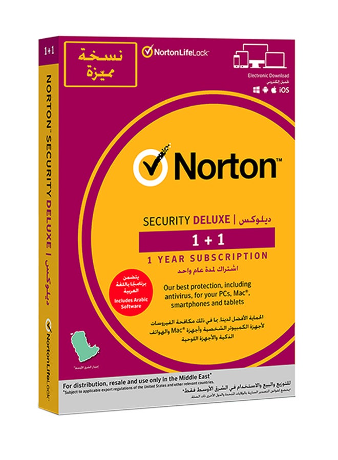 Norton - Security Deluxe 3.0 Arabic 1 Year 1 User 1 Device Promo M Multicolour - Image 1