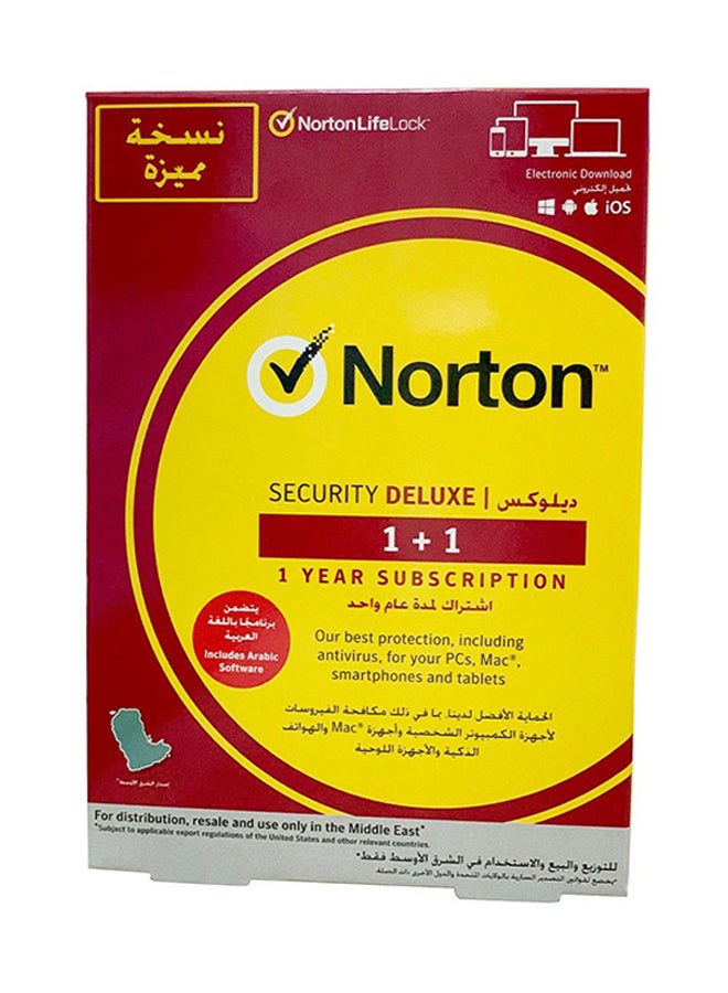 Norton - Security Deluxe 3.0 Arabic 1 Year 1 User 1 Device Promo M Multicolour - Image 1