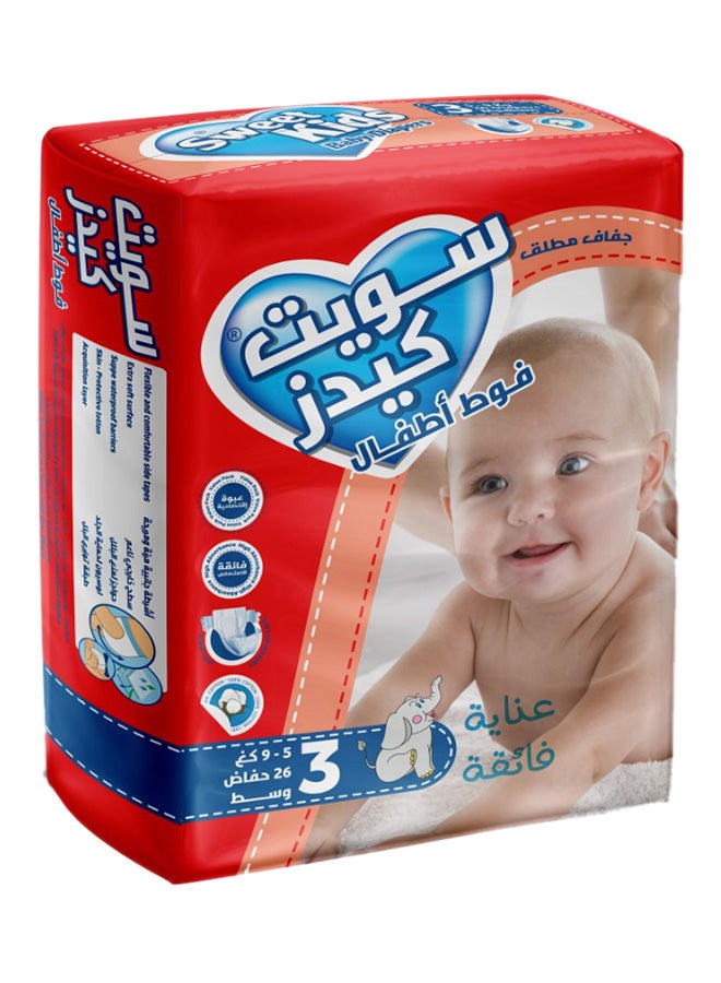 Sweet Kids 26-Piece New Born Ultra Dry  Diapers  - Image 1