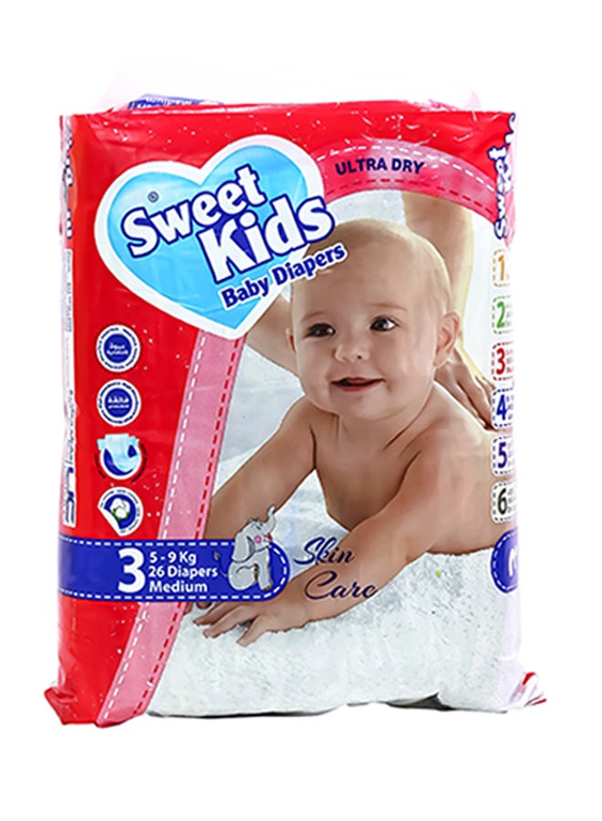 Sweet Kids 26-Piece New Born Ultra Dry  Diapers  - Image 2