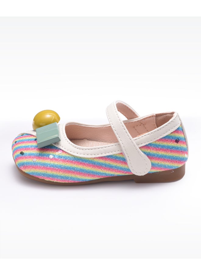 بيبي كلو حذاءُ باليرينا لامع للحفلات ألوان متعددة - Image 2