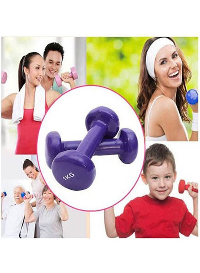 أثقال دامبل من الفينيل - وزن 1 كغم - قطعتين - Image 1
