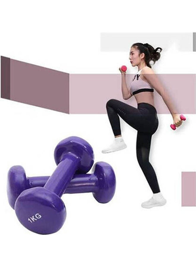 أثقال دامبل من الفينيل - وزن 1 كغم - قطعتين - Image 2
