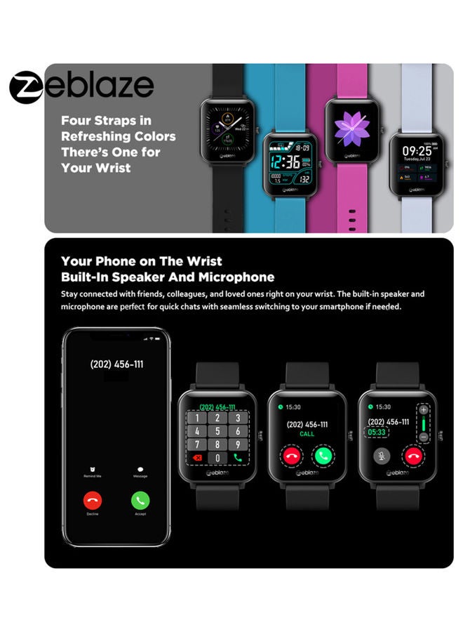 Zeblaze Touch screen Wearable Fitness Tracker Smart watch Black  - Image 3