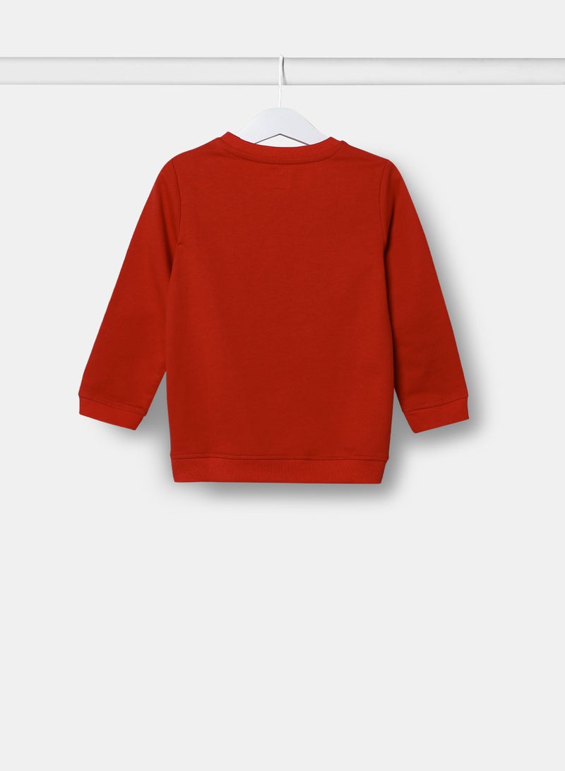 NEON - Casual Long Sleeve Sweatshirt Red - Image 1