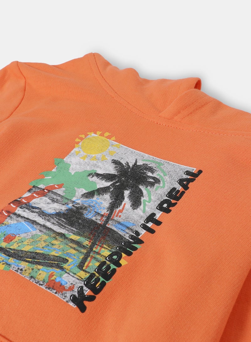 NEON - Boys Sweatshirt Orange - Image 1