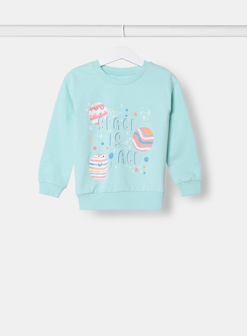 NEON - Girls Sweatshirt Light Blue - Image 1