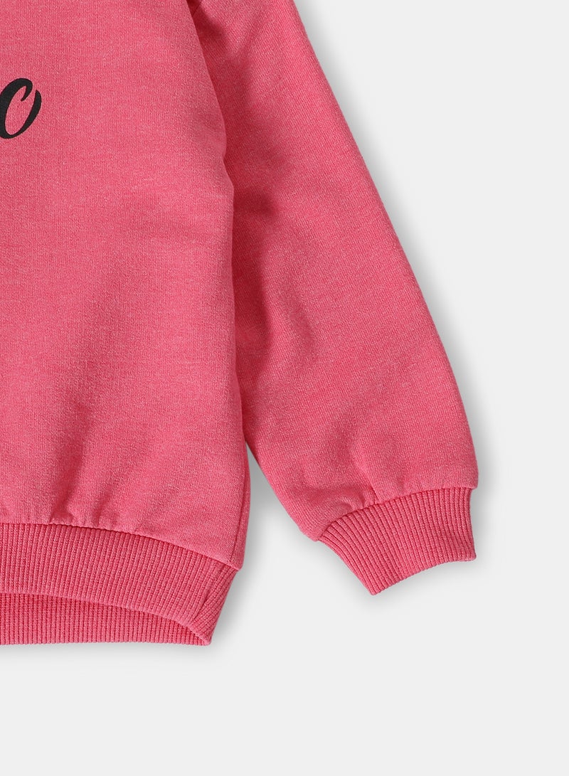 Zarafa - Printed Long Sleeve Sweatshirt Pink - Image 1
