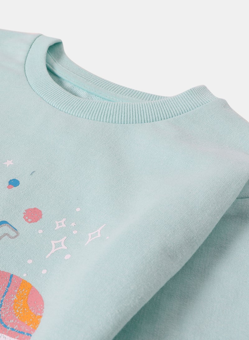 NEON - Girls Sweatshirt Light Blue - Image 1