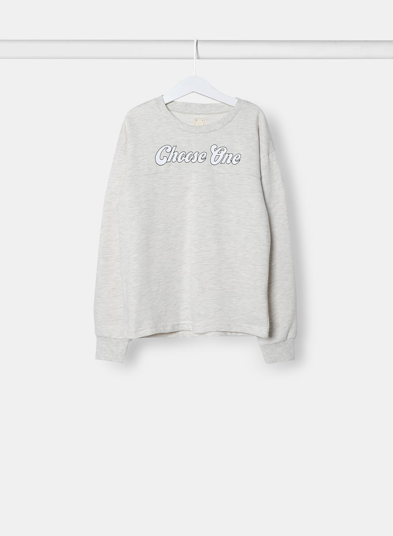 NEON - Girls Sweatshirt Grey - Image 1