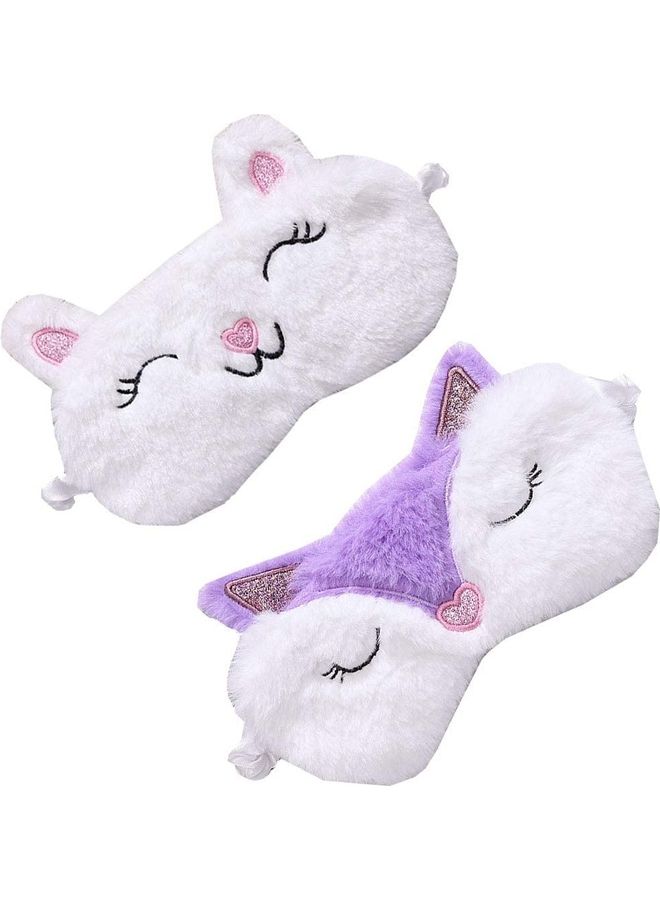 مس تيارا قناع عيون لطيف على شكل حيوان نائم مكون من قطعتين 19.5 × 7 × 1 سم - Image 1