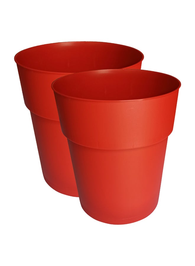 DESCH PLANTPAK - 2-Piece Magic Plant Pot Set Red 27x27cm - Image 1
