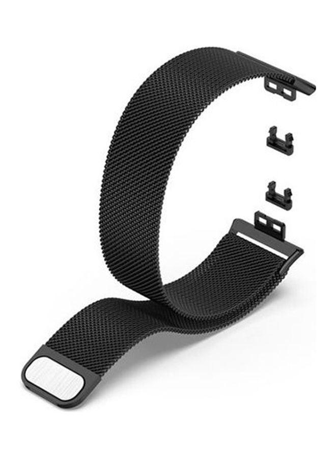 Generic - Magnetic Milanese Strap For Huawei Watch Fit Black - Image 1