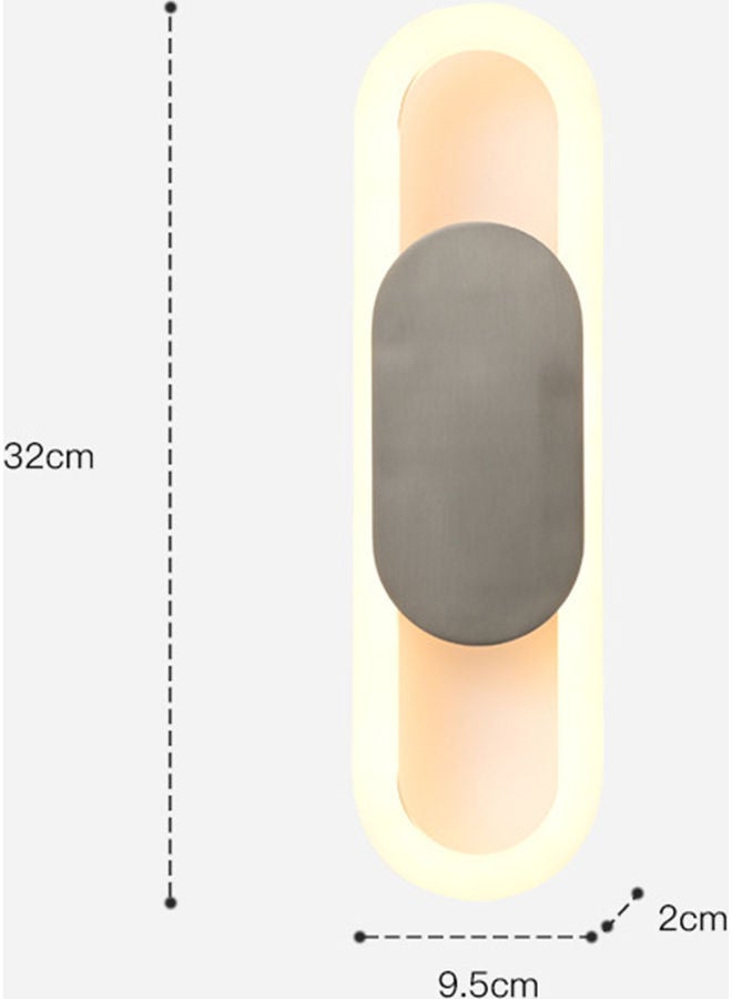 3000K Lumen Modern Simple Elliptical Interior Decorative LED Wall Lamp Warm Yellow 32x9.5x2cm  - Image 3