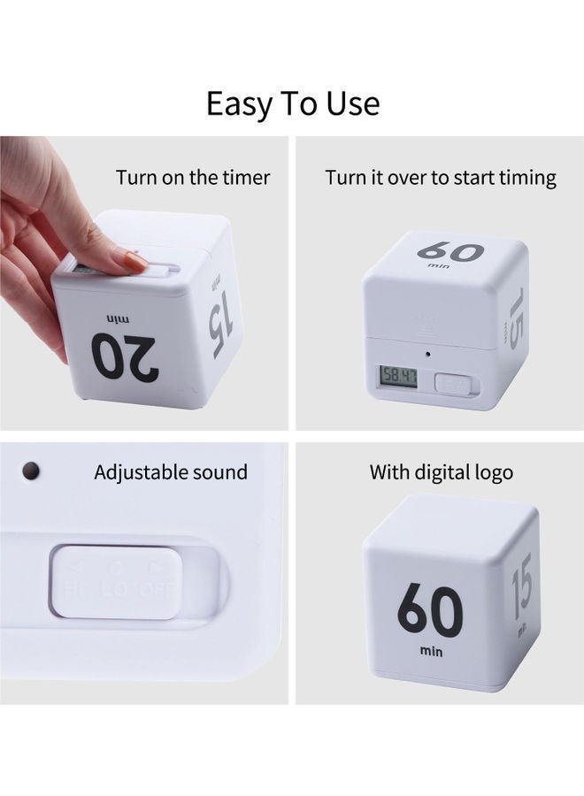 Generic LED Display Cubic Timer White  - Image 4