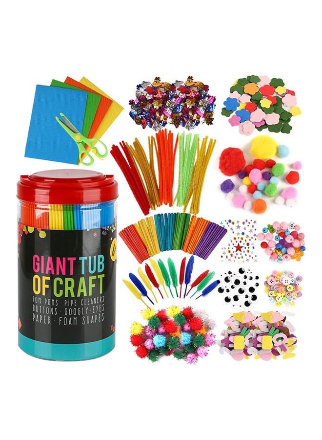 500-Piece DIY Handmade Arts And Crafts Supplies Kit Multicolour