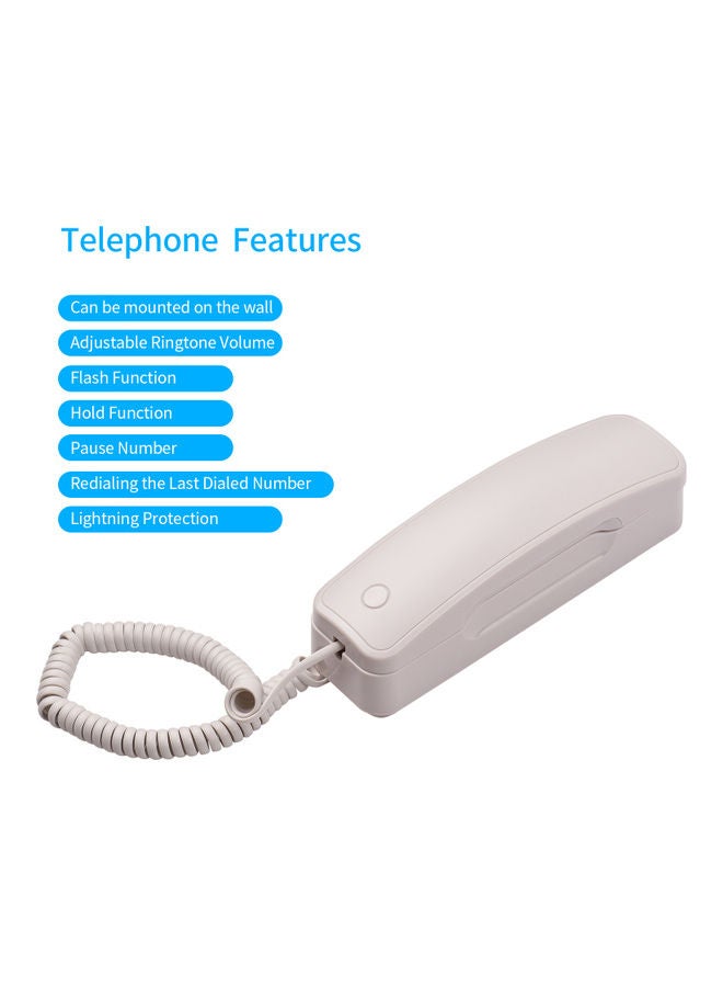 Generic - Wall Mounted Corded Phone White - Image 1