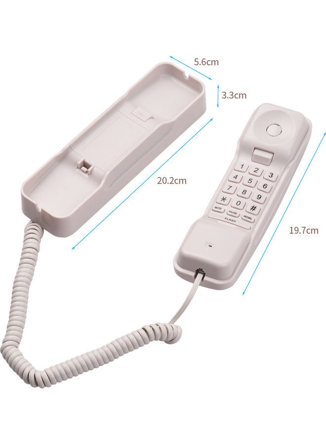 Generic - Wall Mounted Corded Phone White - Image 1