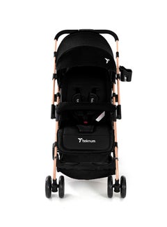 TEKNUM Reversible Trip Stroller With Wide Canopy And 5-Point Safety Harness - Black  - Image 2