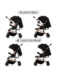 TEKNUM Reversible Trip Stroller With Wide Canopy And 5-Point Safety Harness - Black  - Image 3