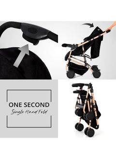 TEKNUM Reversible Trip Stroller With Wide Canopy And 5-Point Safety Harness - Black  - Image 5